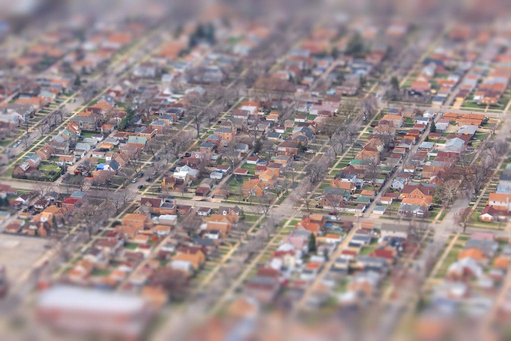 Suburban Chicago residential neighborhood 